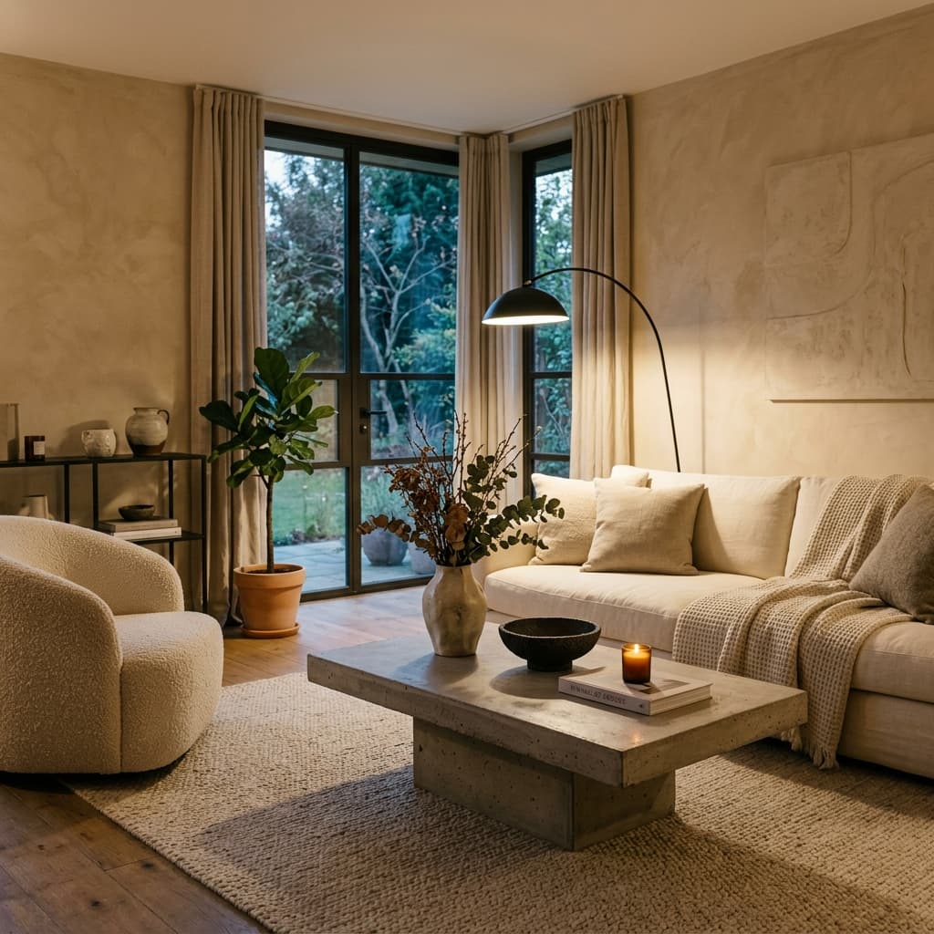 Luxury living room with artisanal décor